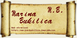 Marina Bukilica vizit kartica